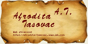 Afrodita Tasovac vizit kartica
